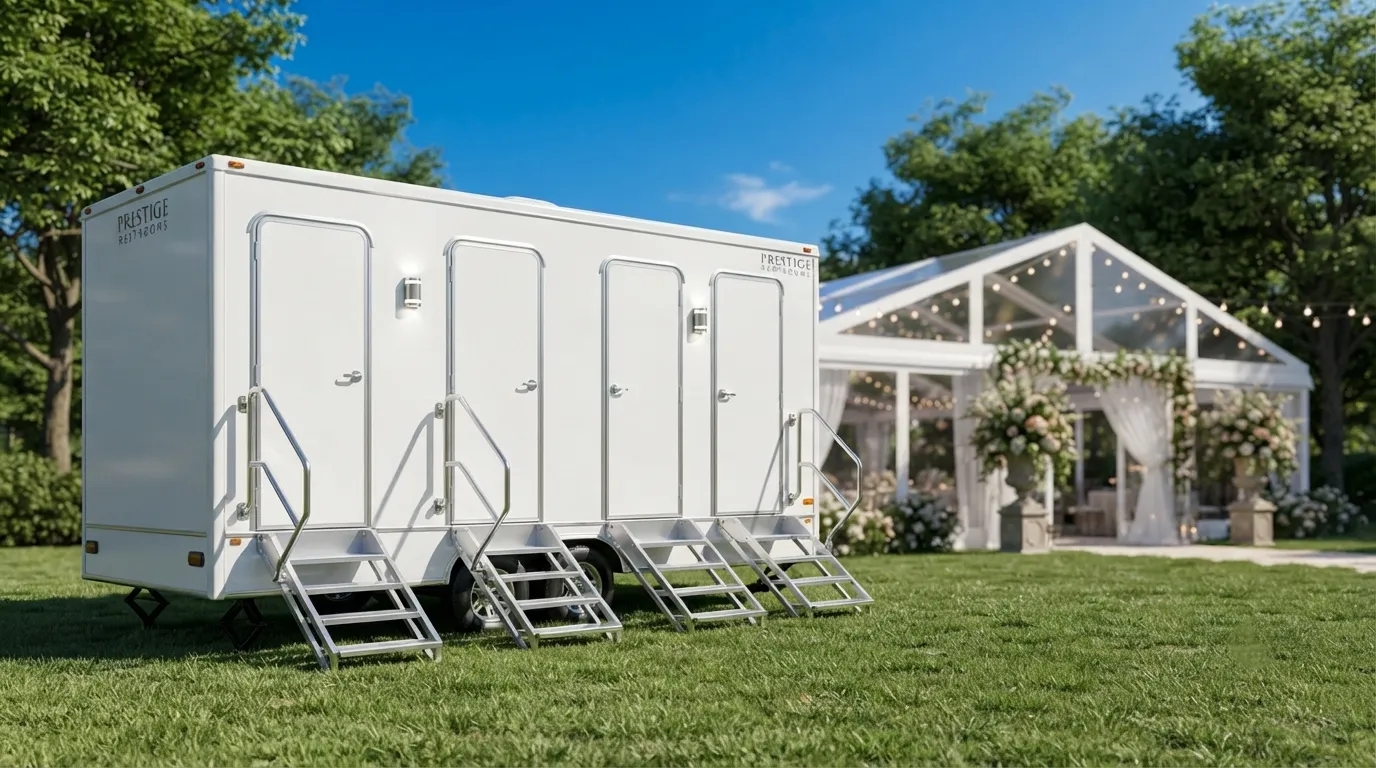 4 Stall Restroom Trailer in Brick, NJ