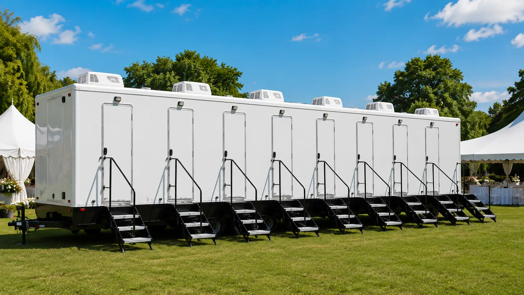 8 Stall Restroom Trailer in Brick, NJ